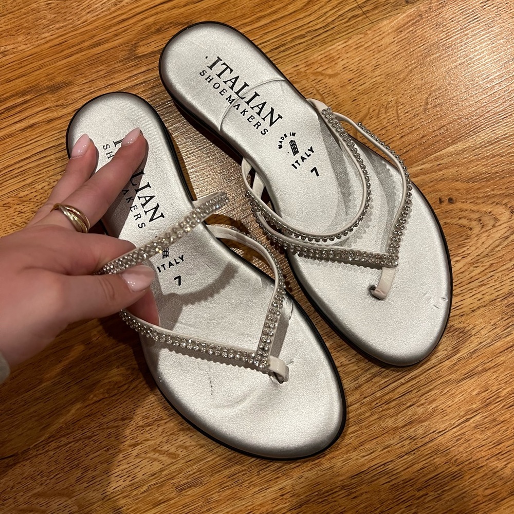 Rhinestone Flip Flop Sandals